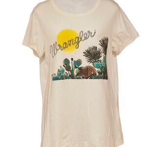 Wrangler Womens Medium Short Sleeve Western Motif Cotton T-Shirt